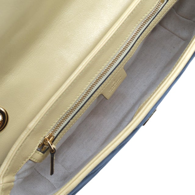 Gucci Tri-Color Gg Marmont Matelassé Diagonal Leather Small Crossbody Bag, 2021 For Sale - Image 14 of 17