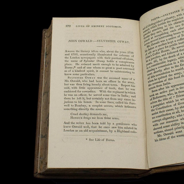 Paper 1821's 2 Antique Books the Lives of Scottish Poets For Sale - Image 7 of 12