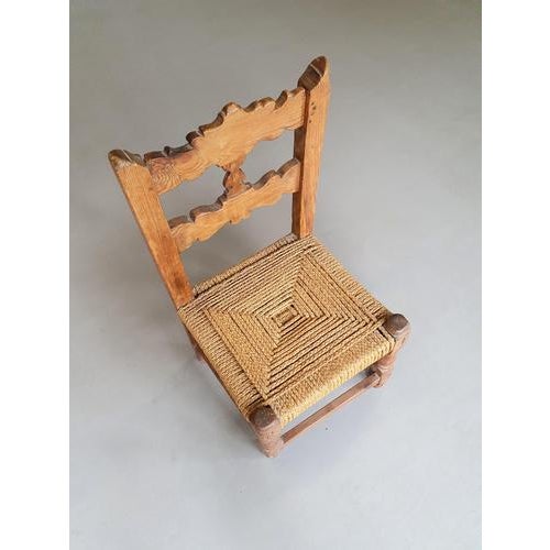 Antique Brutalist Rope Chairs, 1900s, Set of 2 For Sale - Image 9 of 16