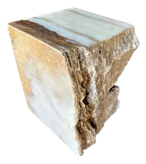 Jupiter Onyx Marble Side Table With Stunning Textures, Modern Organic