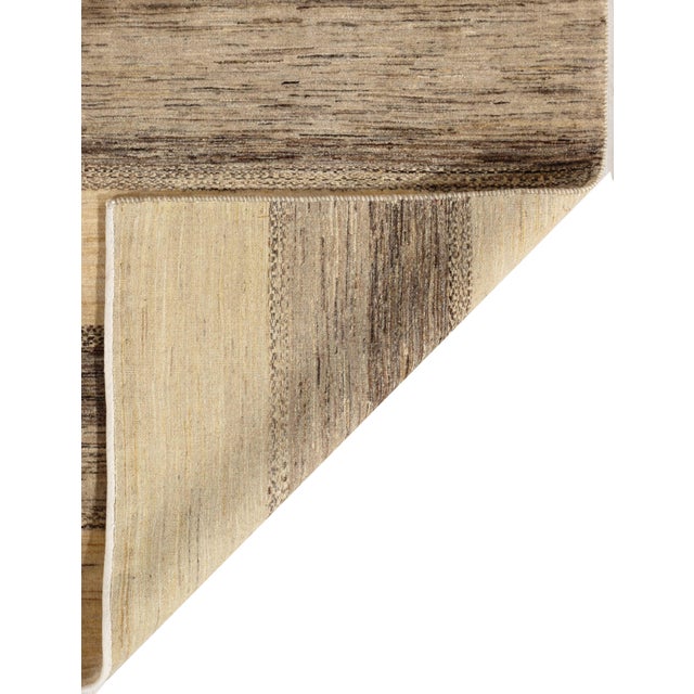 1980s Persian Hand-Knotted Gabbeh Rug 4'11" X 7'8" For Sale - Image 5 of 6