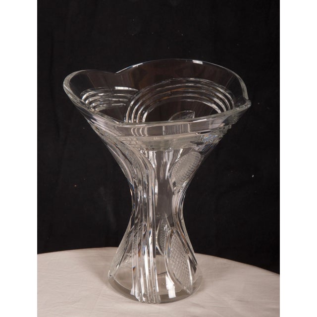 Vintage Crystal Flower Vase, 1970s For Sale - Image 10 of 12