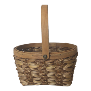 Vintage Woven Basket With Moveable Handle