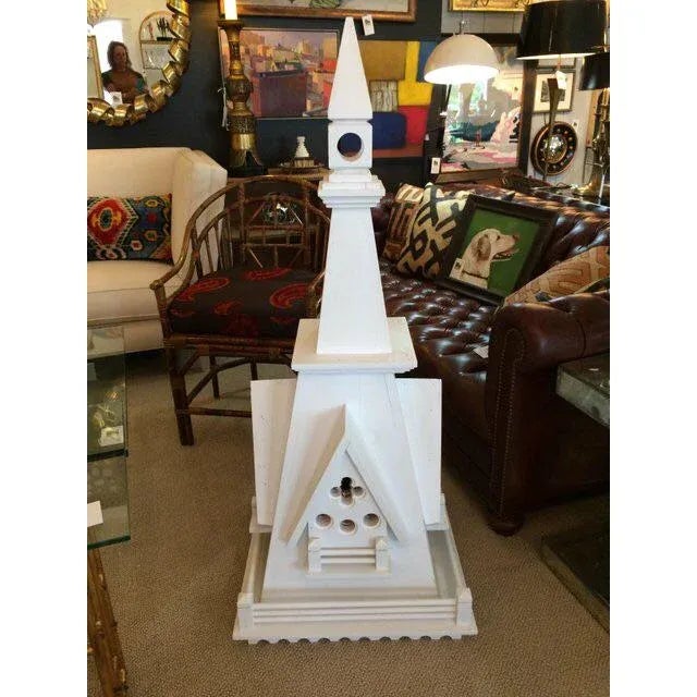 Very large and one-of-a-kind custom made birdhouse. Comprised of three sections for ease of cleaning, if desired....