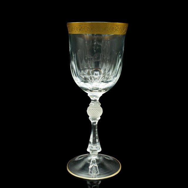 1920s Set of 4 Antique French Glass Wine Glasses For Sale - Image 11 of 13