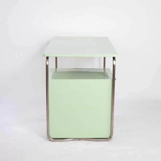 Bauhaus Desk Steel Pipe Chrome Plated Desk, 1930s For Sale - Image 6 of 11