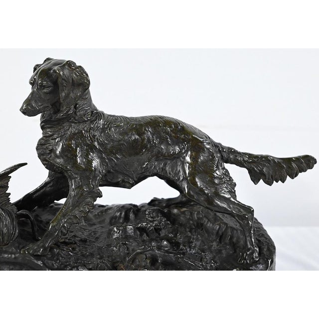 Pierre-Jules Mêne, Spaniel Dog, 19th Century, Bronze on Marble Base For Sale - Image 5 of 18