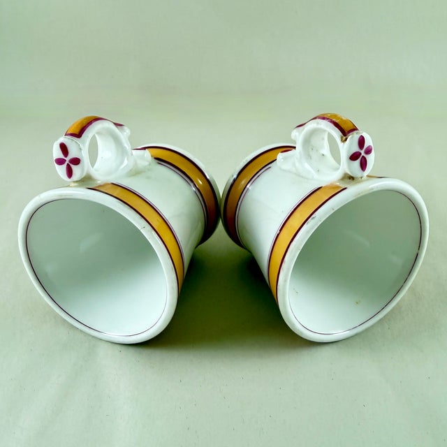 White French Café Brûlot Cups, a Pair For Sale - Image 8 of 11