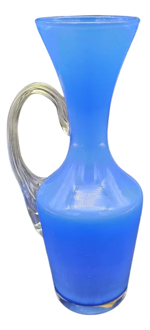 Blue Murano Glass Vase with Handles, 1950s