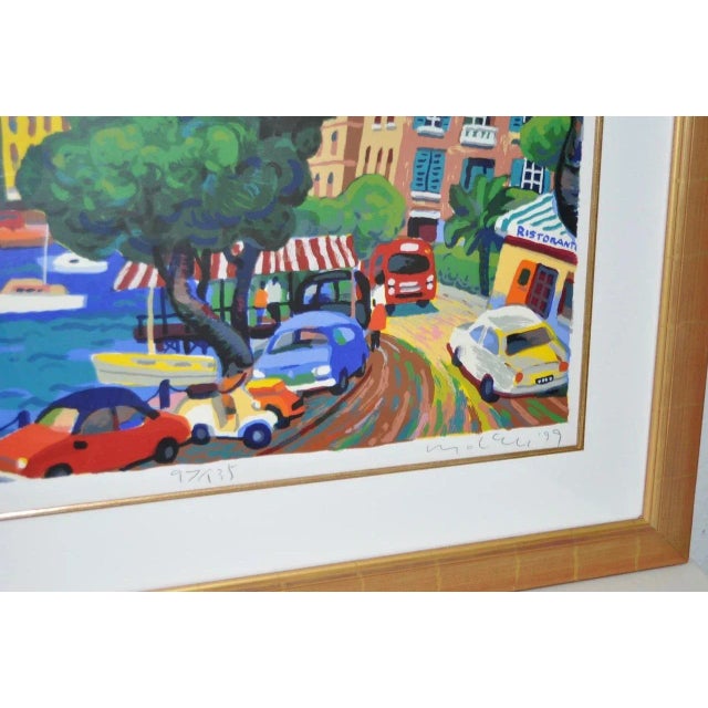 1990s 'The Riviera II' Framed Serigraph For Sale - Image 5 of 9