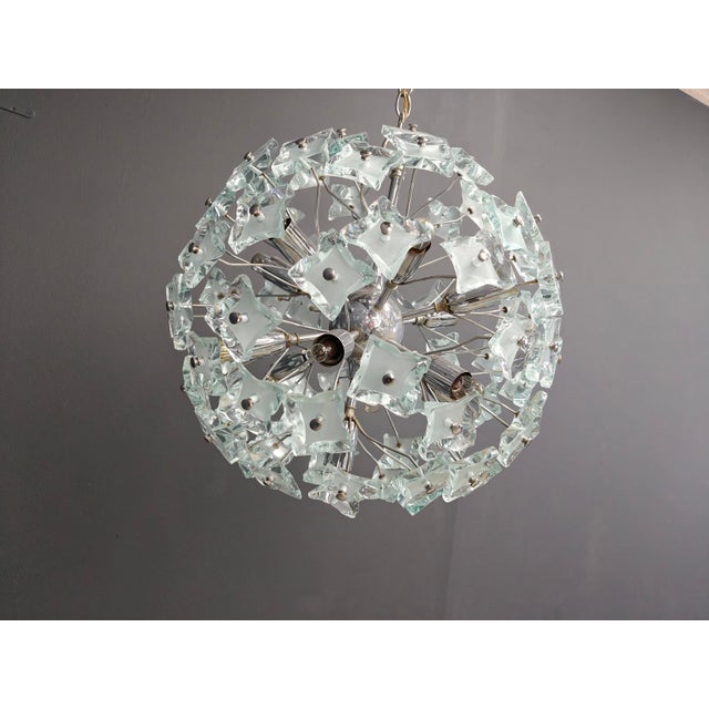 Brutalist Sputnik Chandelier in Glass, 1970s For Sale - Image 13 of 16