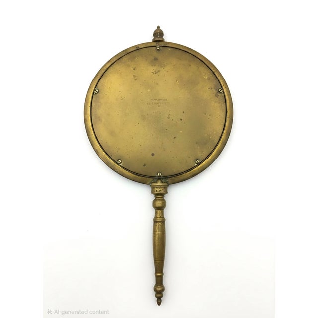 Islamic Antique Tiffany & Co. Brass Hand Mirror, Indo-Persian Moorish Design, Circa 1890 - 1910, Pattern 0350 For Sale - Image 3 of 9