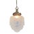 Art Deco Copper Acanthus Leaf Pendant Light W Skyscraper Cobalt Blue Glass Shade For Sale - Image 9 of 9
