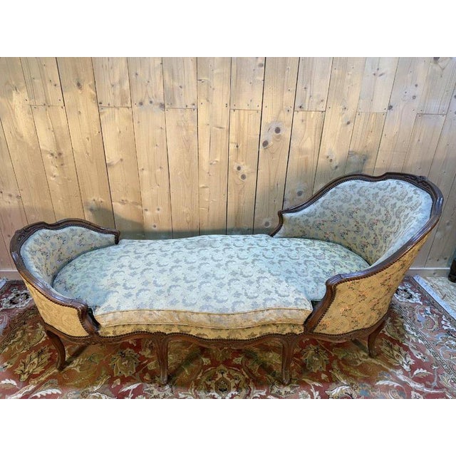 Louis XV Chaise Longue attributed to Nogaret For Sale - Image 3 of 11