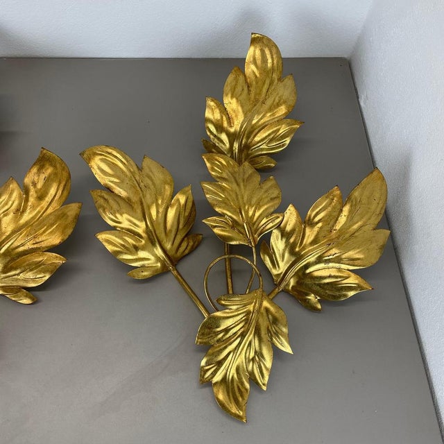 Florentiner Gilt Leaf Wall Lights in the style of Hans Kögl, Italy, 1980s, Set of 2 For Sale - Image 15 of 18