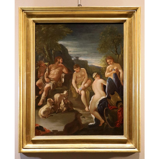 Nicola Malinconico (Naples, 1663 – 1726) The Judgment of Paris Oil on canvas (75 x 59 cm - Framed 96 x 80 cm) Expertise by...