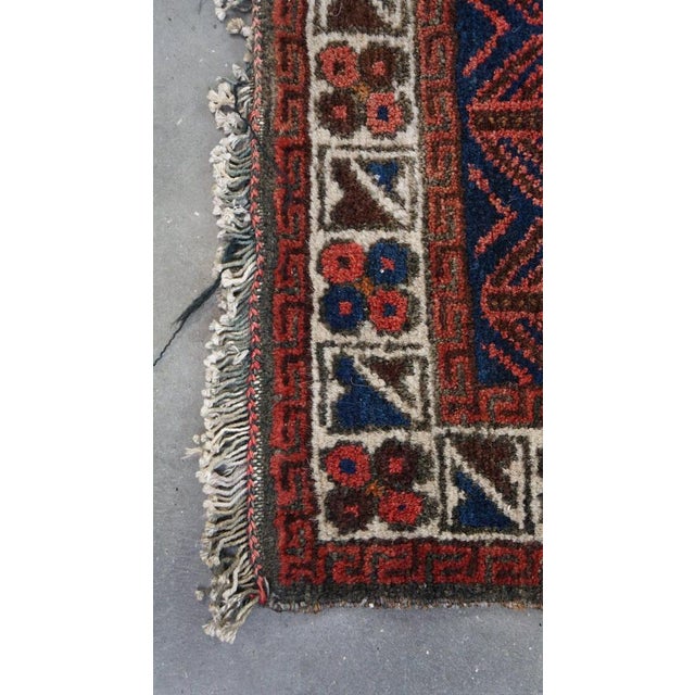 Vintage Oriental Square Rug For Sale - Image 4 of 8