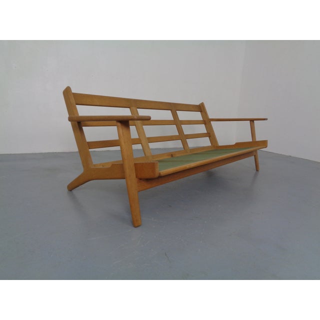 GE 290 Oak Sofa with Kvadrat Hallingdal by Hans J. Wegner for Getama, 1960s For Sale - Image 12 of 18