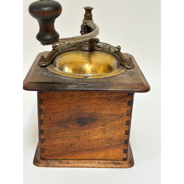 Japy Frères Antique French Coffee Grinder Beechwood and Cast Iron, Circa 1920 For Sale - Image 11 of 15