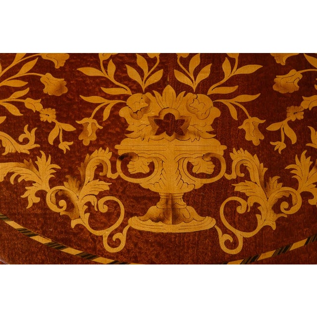 Wood Dutch Inlaid Fold Over Table (Games Table) For Sale - Image 7 of 8