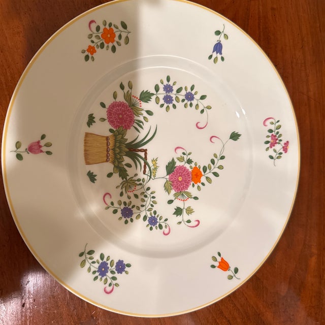 2010s Raynaud Limoges “Panier Chinois” Ceralene Dinner Plate For Sale - Image 5 of 6