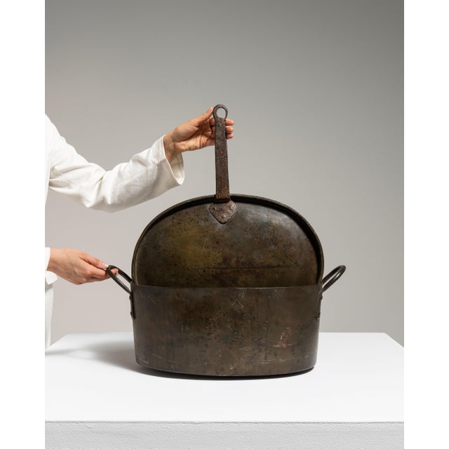 19th Century France Chocolate Metal Serving Piece For Sale - Image 4 of 15