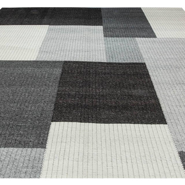 Modern Modern Geometric Grey, White and Black Carpet by Doris Leslie Blau For Sale - Image 3 of 7