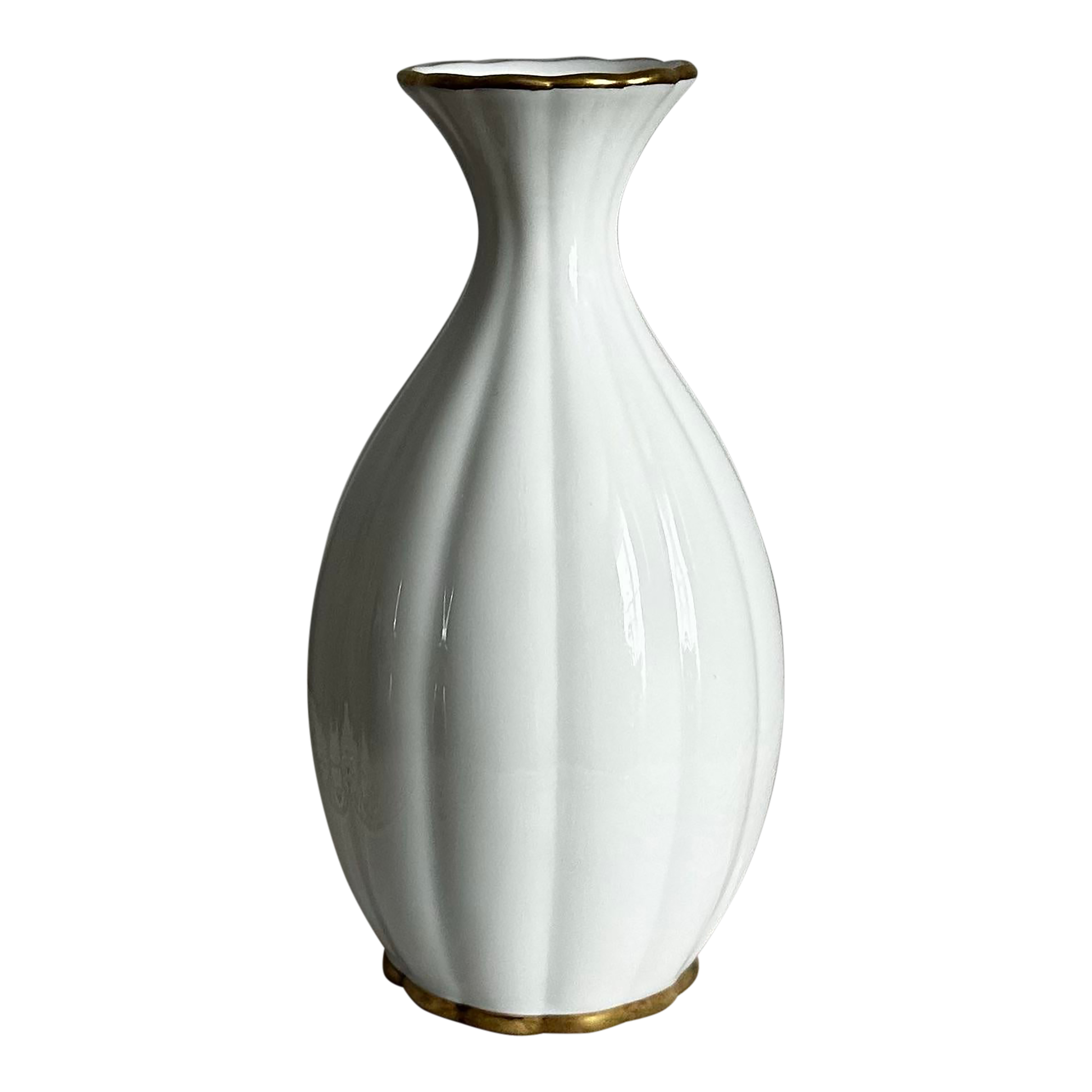 Vintage Christian Dior Art De La Table Vase | White Porcelain Bud