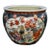 Vintage Satsuma Style Ceramic Fish Bowl Planter Birds Floral Gold Gilt Large For Sale