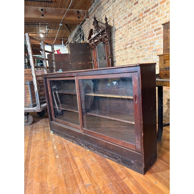1920s Early 20th Century Glass Display Cabinet For Sale - Image 5 of 11
