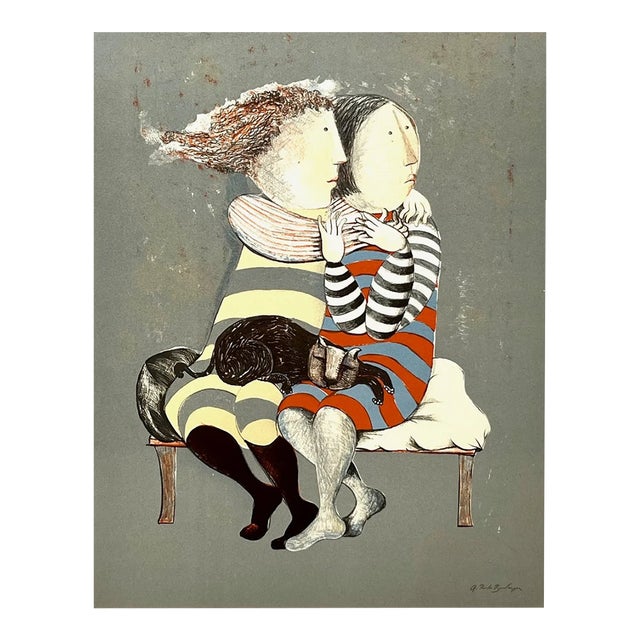 1970s Graciela Boulanger Original Lithograph Untitled for Senans For Sale