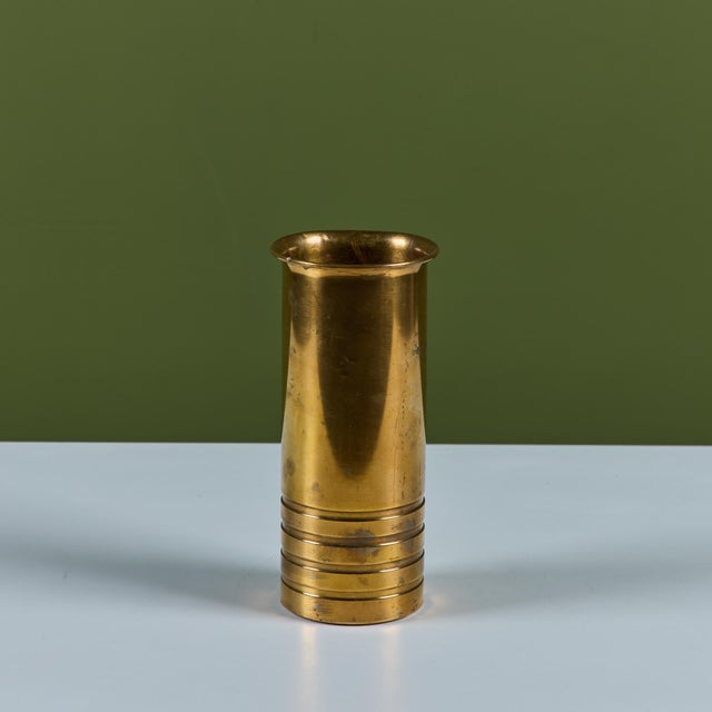 Brass Vase by Walter von Nessen for Chase For Sale In Los Angeles - Image 6 of 10