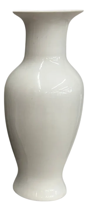 Large Pearl White Ceramic Glazed Vase