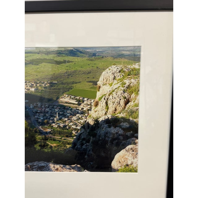Glass Israel Mount Arbel in the Lower Galilee Region Photograph, Framed For Sale - Image 7 of 12
