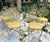 Set six chairs and one table made by made in California in the 1960's by Thinline. The cast aluminum set has the original...