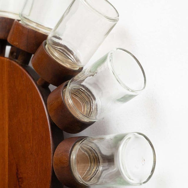 Danish Round Spice Display in Wood, 1950s, Set of 19 For Sale - Image 6 of 18