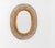 Italian mid century rattan and bamboo large oval wall mirror. Circa 1960. Attributed to Franco Albini. In excellent...