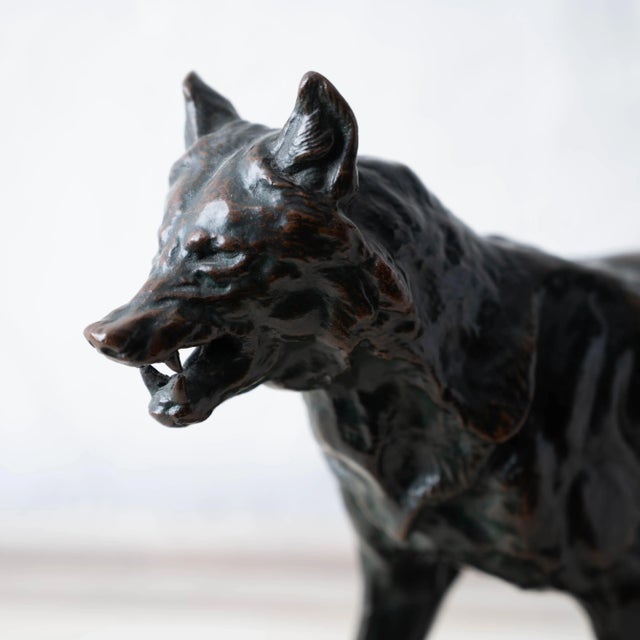 Antoine-Louis Barye - A Striding Wolf Bronze, 19th Century For Sale - Image 11 of 15