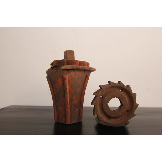 Early 20th Century Wooden Casting Pattern Object with Original Patina, 1890s For Sale - Image 11 of 18