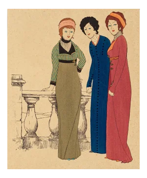 Three Models - Original Stencil by Paul Iribe - 1908 1908