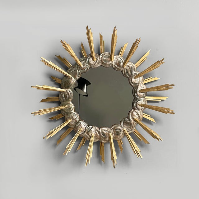 Mid-Century Italian Modern Wooden Round Wall Mirror, 1950s For Sale - Image 17 of 17
