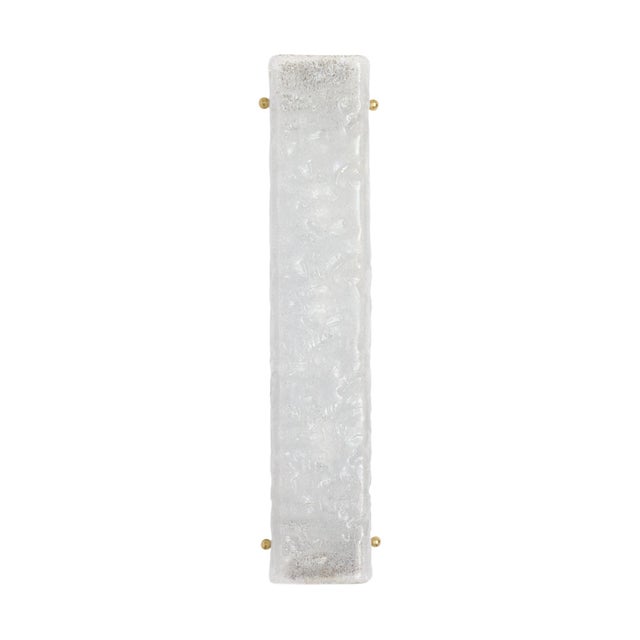 2020s Italian Mid-Century Murano Frosted Textured Glass Wall Sconces - Set of 4 For Sale - Image 5 of 9