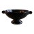 Vintage Early–Mid 20th Century Black Glass Pedestal Compote With Scroll Handles – 11” For Sale