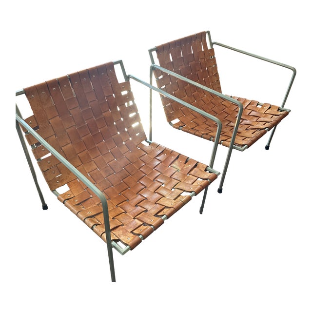 2 Eric Trine Rod + Weave Chairs Mid-Century Modern For Sale