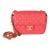 Red Quilted Lambskin Coco Pins Chain Mini Flap Bag For Sale