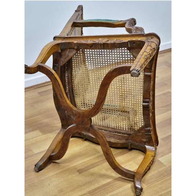 Louis XV Cannés Armchairs in Carved Wood with Cufflinks, France, 1740s, Set of 2 For Sale - Image 16 of 18