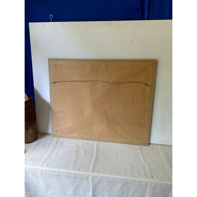 1970s Asian Bamboo Painting in Frame For Sale - Image 9 of 9