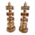 Pair of Murano Clear Glass and Brass Disc Lamps For Sale