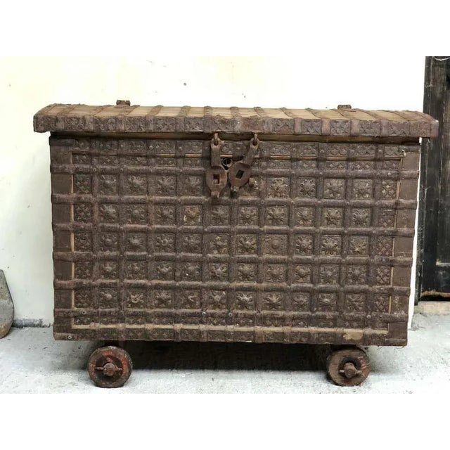 A stunning antique 19th century indian hardwood travel box. Hand carved and beautifully crafted, this box is a perfect...