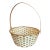 Basket Natural Split Reed Woven Two Tone For Sale